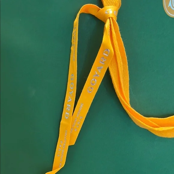 JUMBO Goyard Forest Green Tote with Mustard Straps - Picture 3 of 11